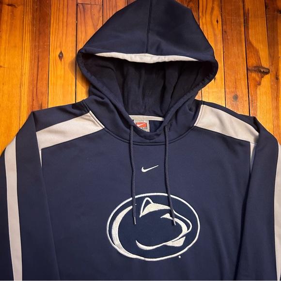 Vintage Nike Penn State Hoodie Sweatshirt Center Swoosh - Picture 3 of 6